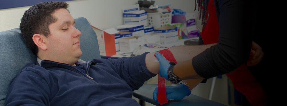 Person donating blood