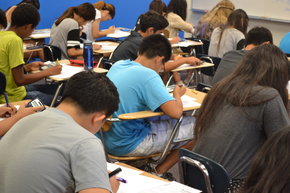 Students taking final