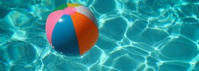 Beachball in water