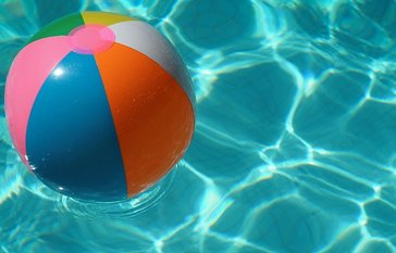 Beachball in water