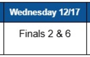 Finals Week Schedule 