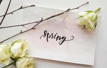 spring graphic with flowers