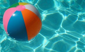 Beachball in water