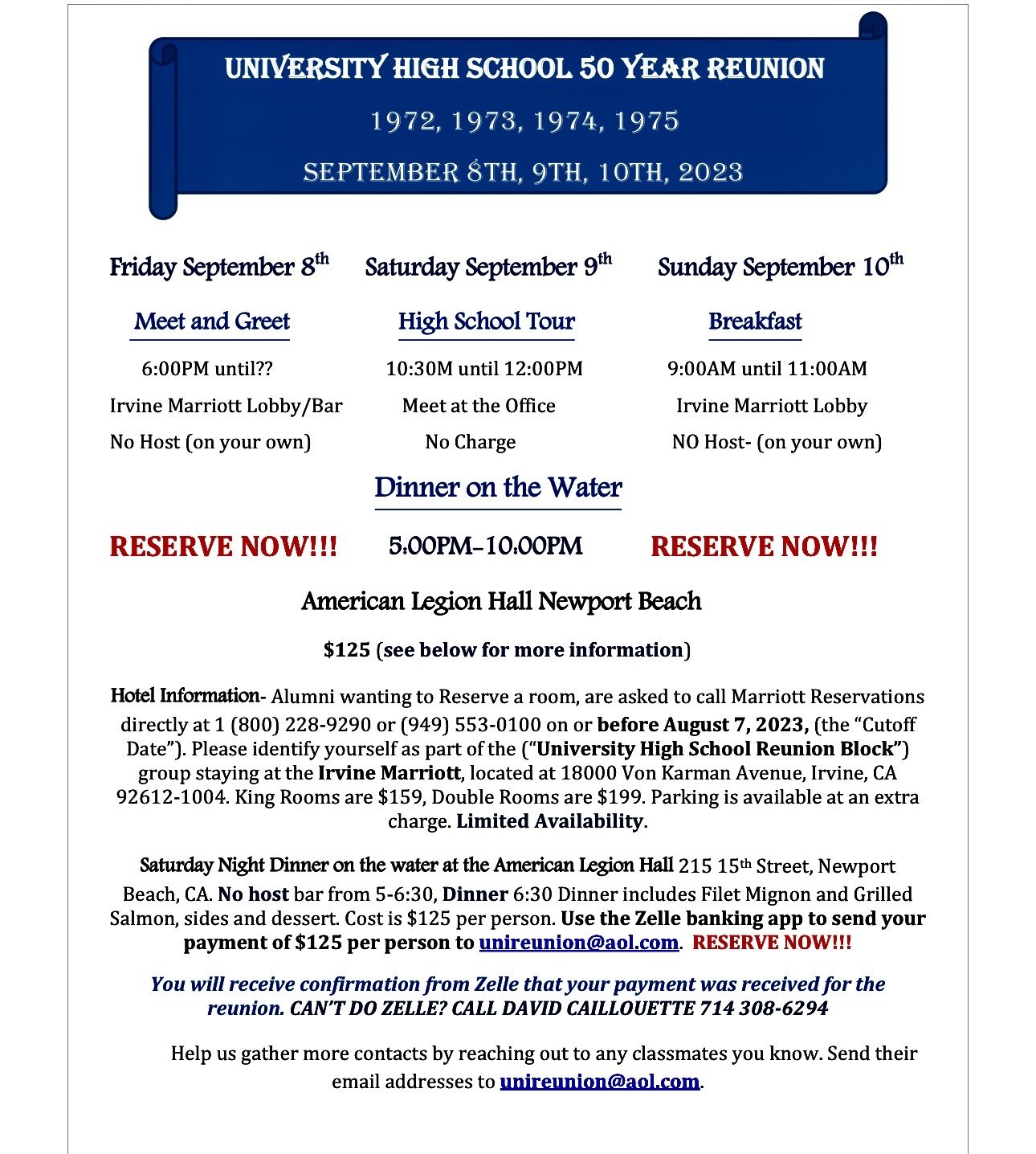 Reunion flyer