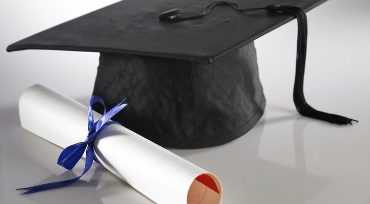 graduation hat and diploma