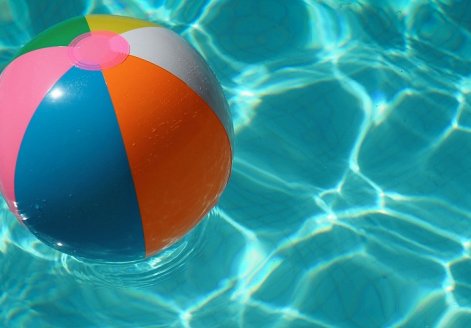 Beachball in water